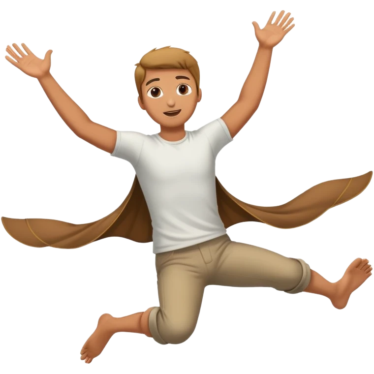 Person falling from the sky emoji