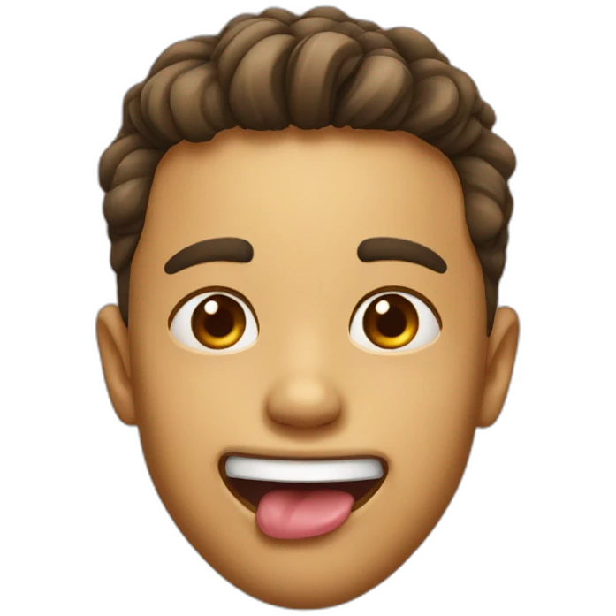 boy head tongue out emoji