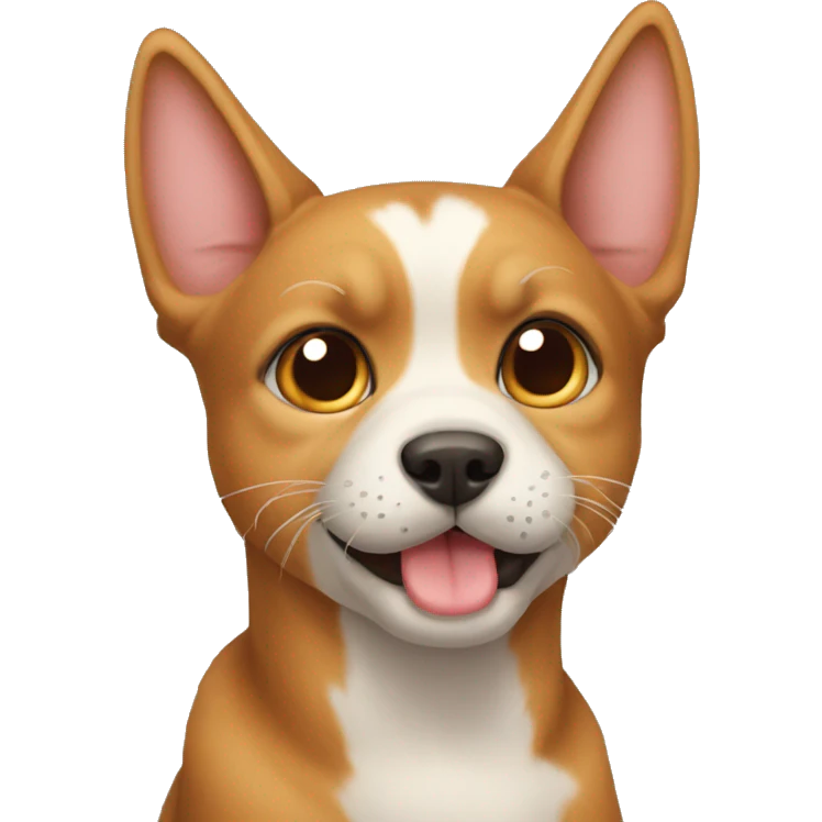 Perro besa a gato  emoji