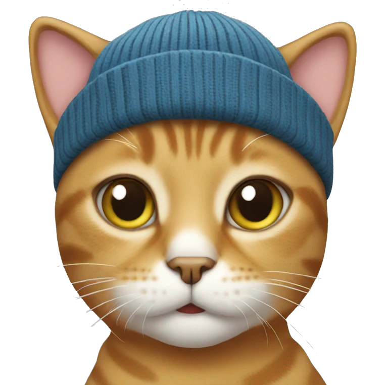 Cat Wearing Beanie emoji