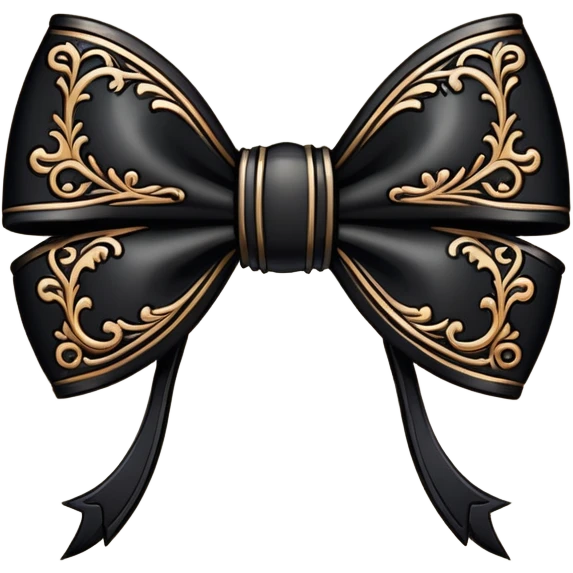 Gothic bow emoji