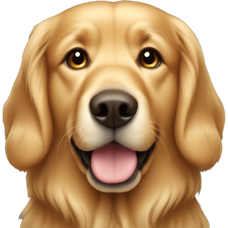 Golden retriever with brown snout emoji