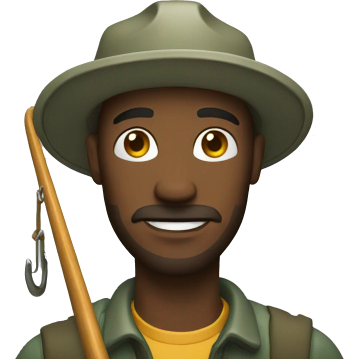 Fisherman with hook emoji