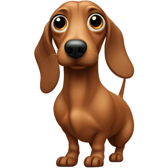 Potato with a dachshund face emoji