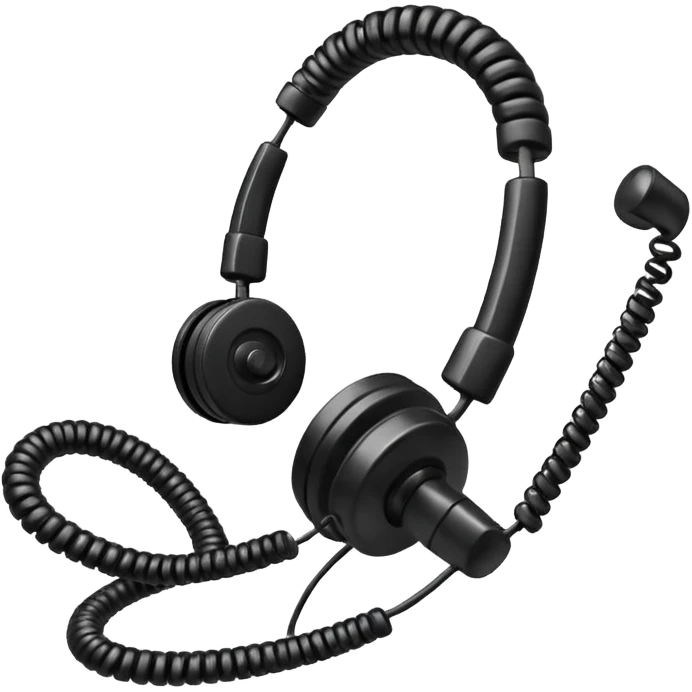 old telephone headset emoji