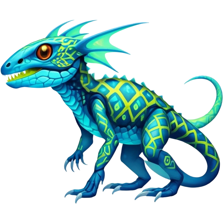  exotic tropical cyber-Fakémon-Vernid-creature emoji