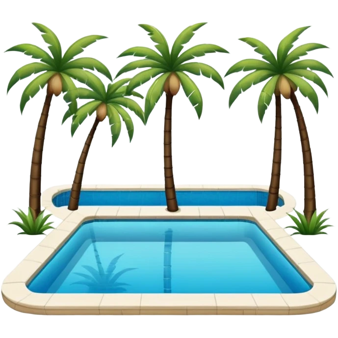 Pool mit Palmen  emoji