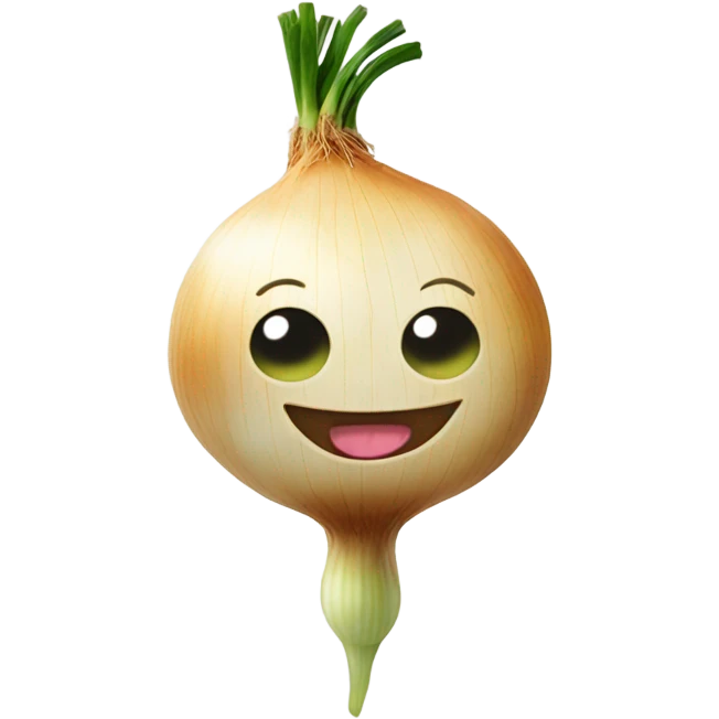 Happy onion emoji