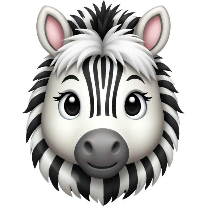 cute zebra with black and white stripes emoji