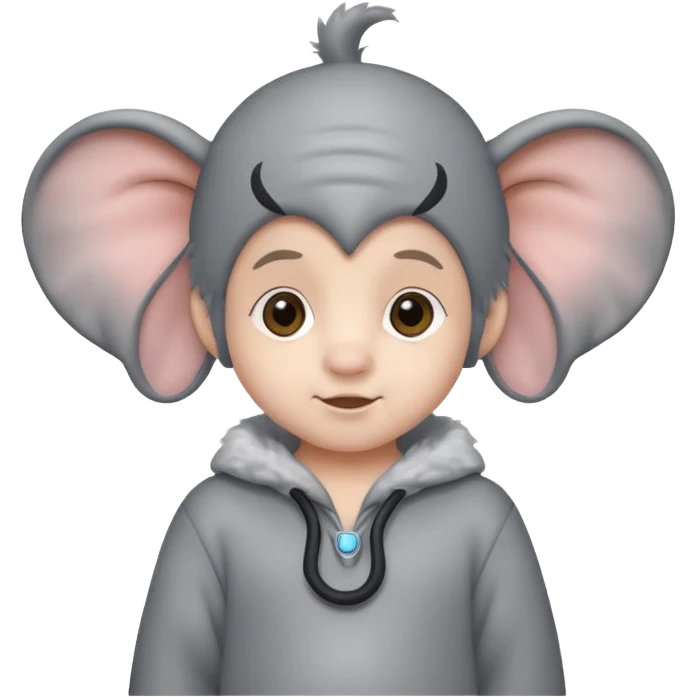 Kid in a elephant costume emoji