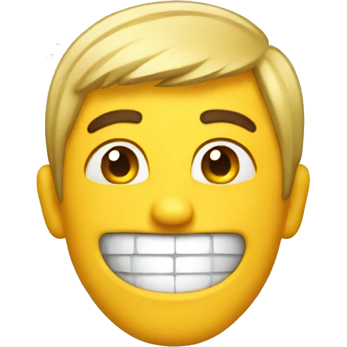 Happy idiot emoji