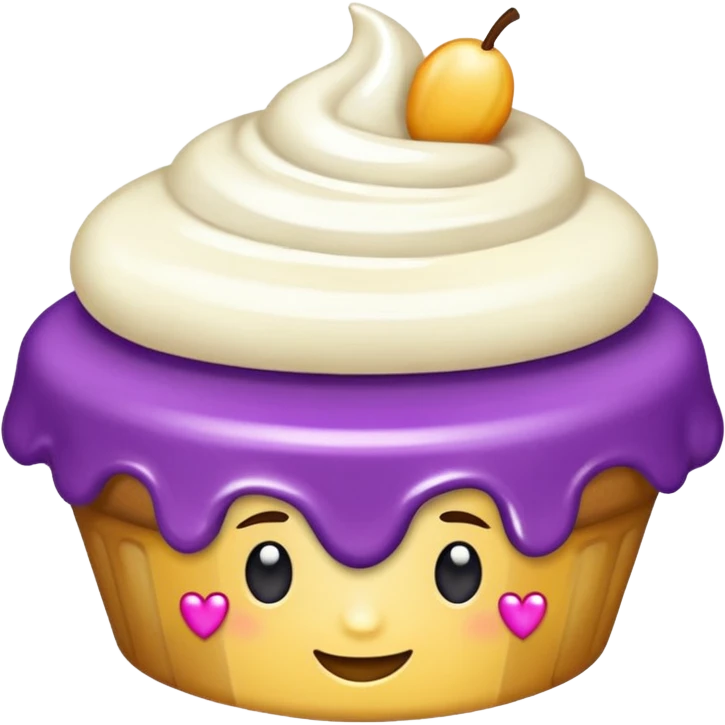 doce branco e roxo emoji