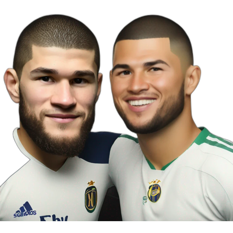 khabib with ronaldo emoji
