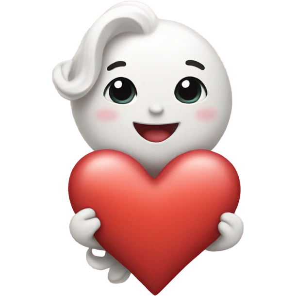 Cute heart as present emoji