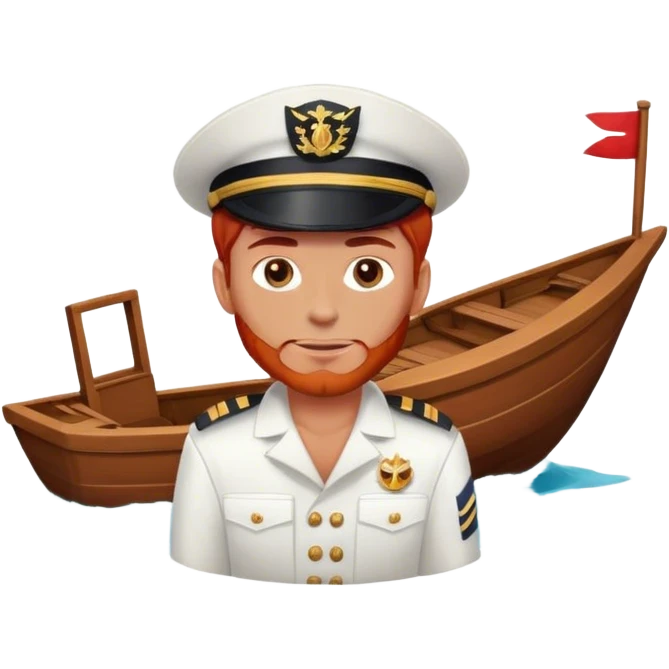 a male boat captain with red hair  emoji