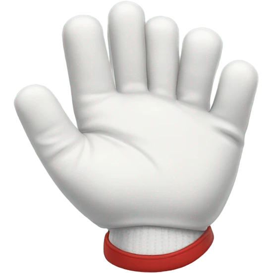 Wave with white Mario glove emoji