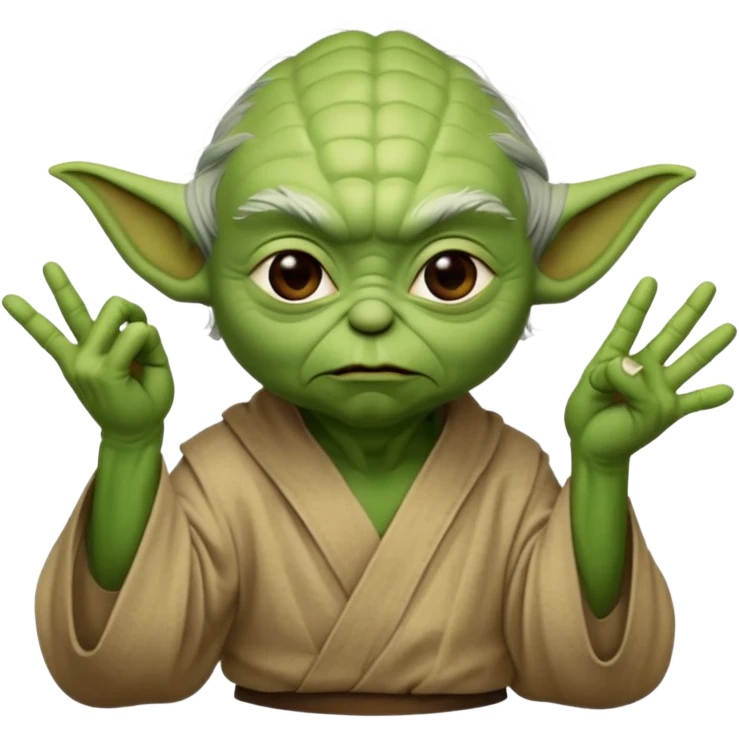 yoda qui fait un doigt d’honneur  emoji