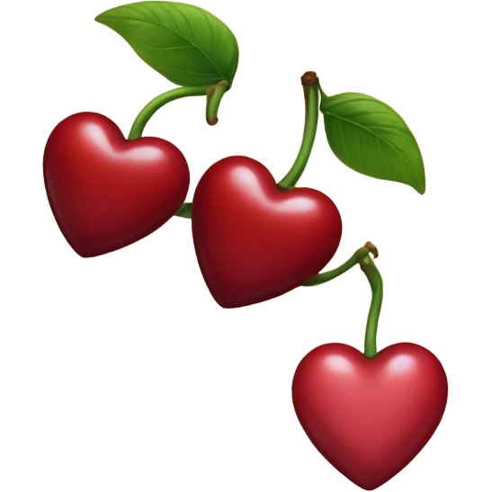 double heart cherry  emoji