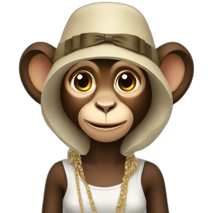 fashion lady monkey emoji