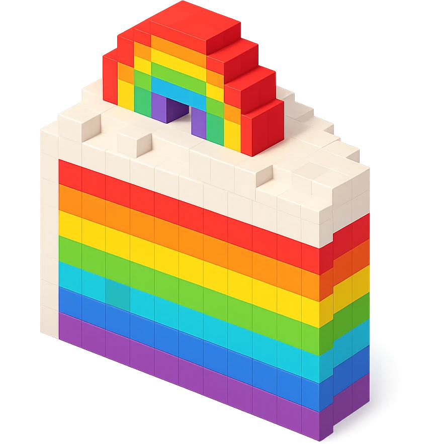 Rainbow cake emoji