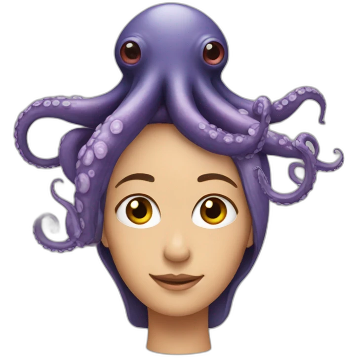person with octopus on their head emoji