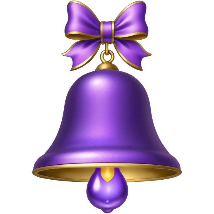 glitter purple bell emoji
