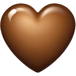 Coffee brown heart emoji