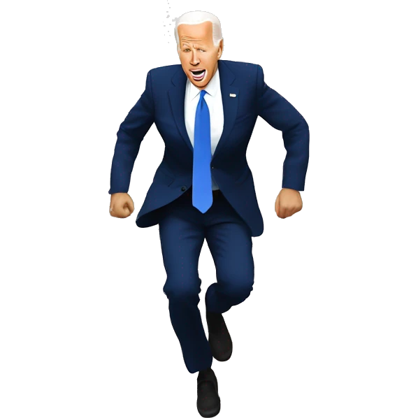 President Joe Biden tripping on stairs emoji