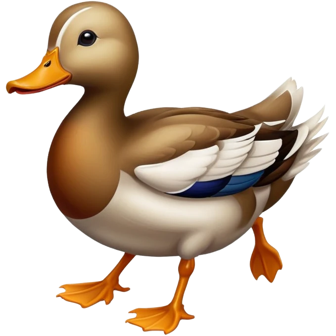 Duck Running in a Race emoji