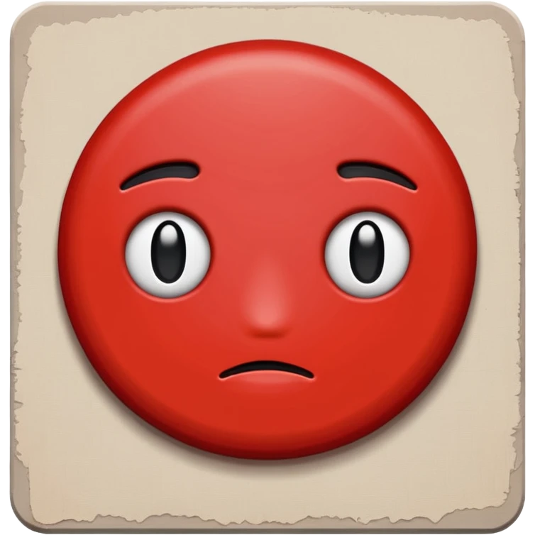 Red line painting emoji