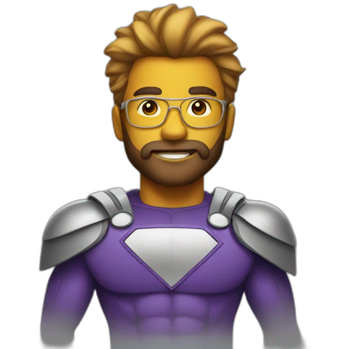 Super hero in lion emoji