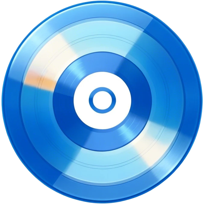  vinyl record blue emoji