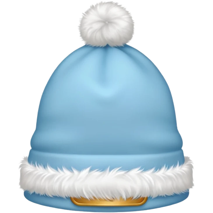 light blue Christmas hat emoji