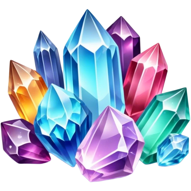 Crystals for spells and healing emoji