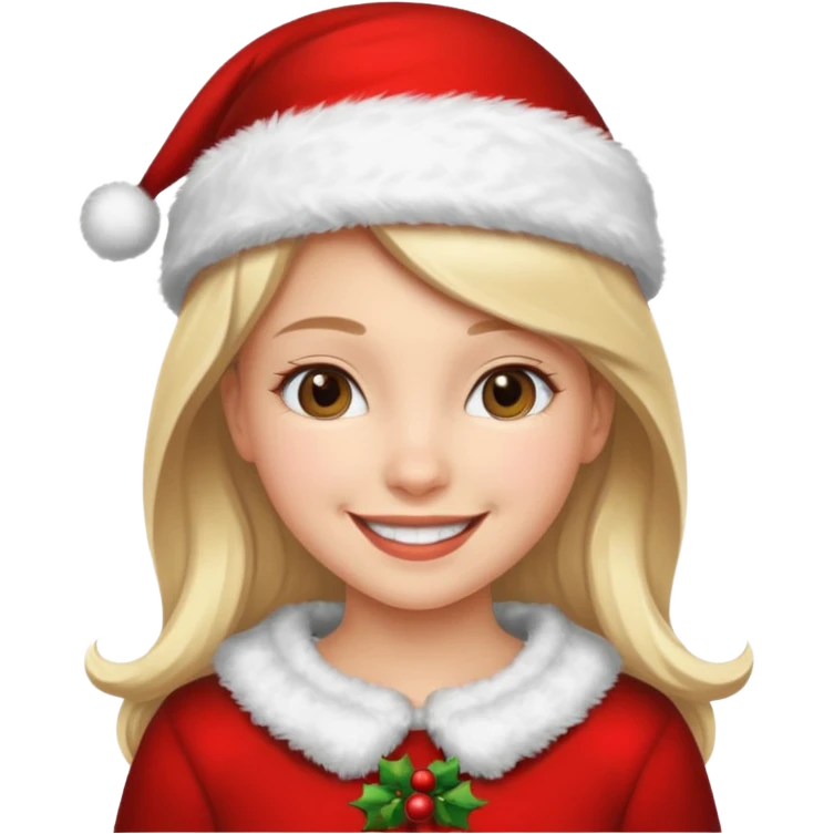 girl in christmas clothes emoji