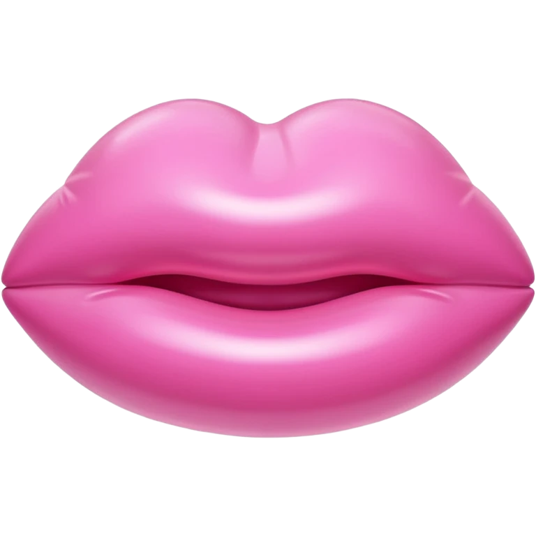 pink puffy inflatable ballon lips emoji