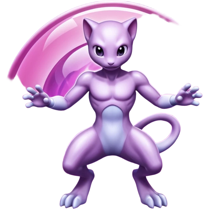 Pokemon legendary purple and pink crystal mewtwo emoji