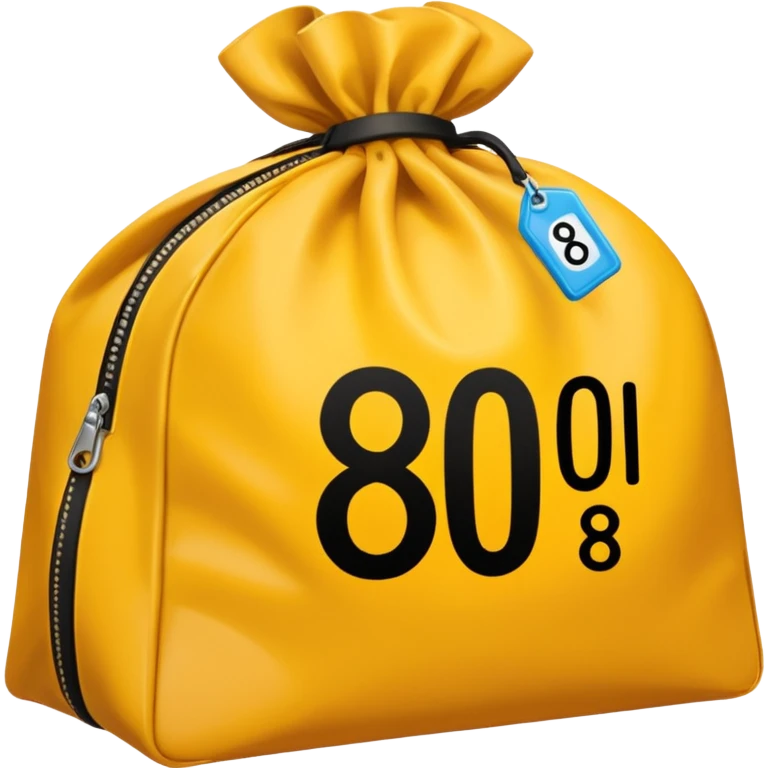 Mark-up x10 The number 800 should be crossed out and 8000 written on the label next to the bag emoji