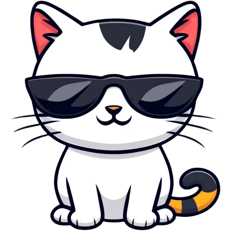 Cat with sunglasses emoji