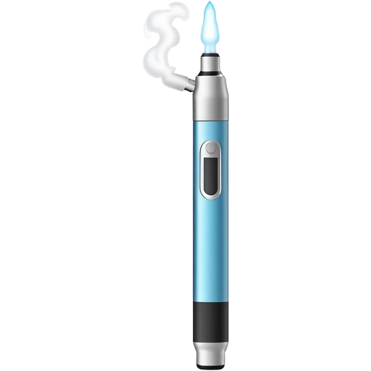 sleek vape pen emitting a small puff of vapor emoji