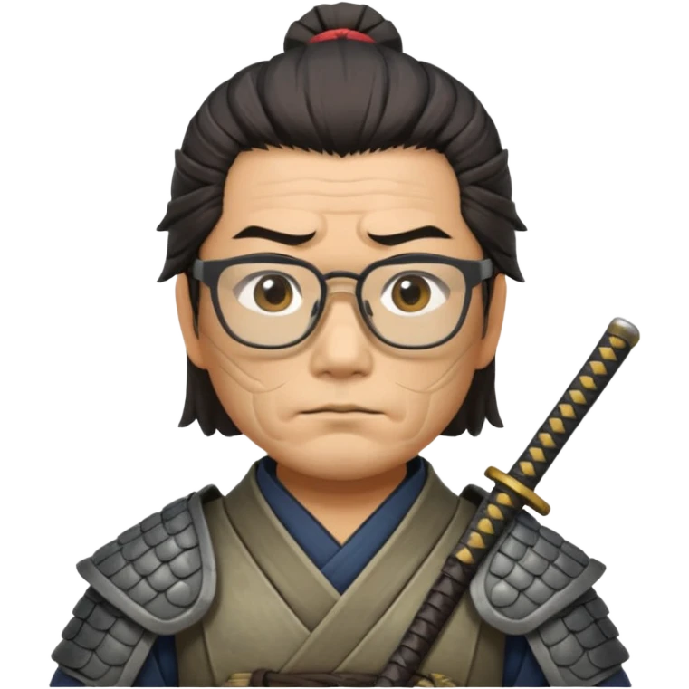 gözlüklü zırhlı samuray emoji