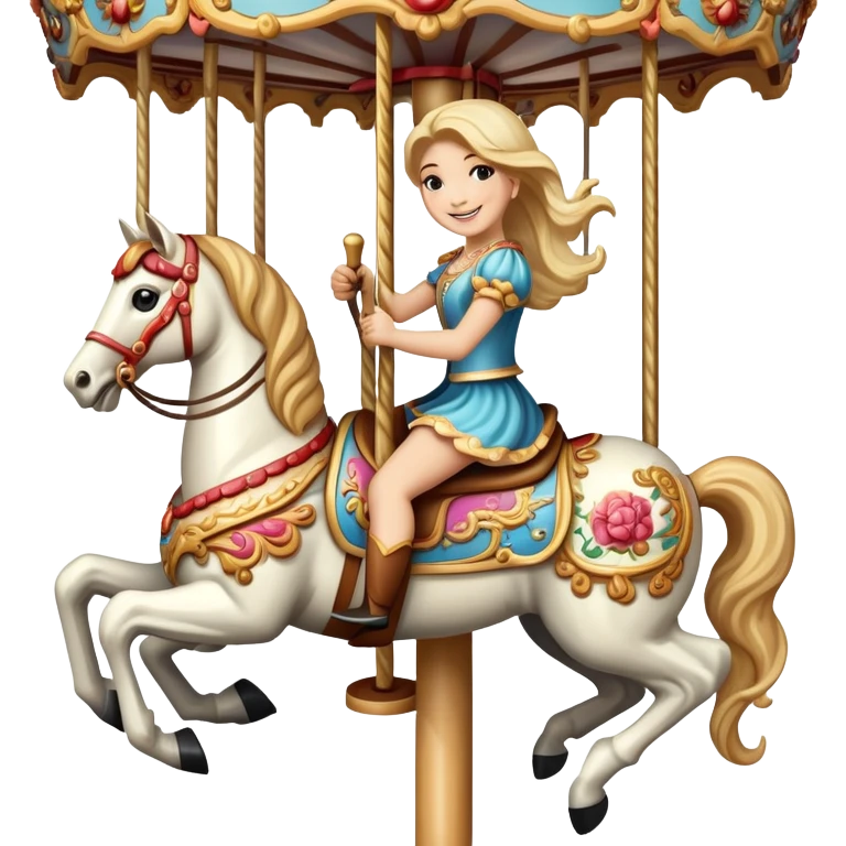 person riding a carousel horse emoji
