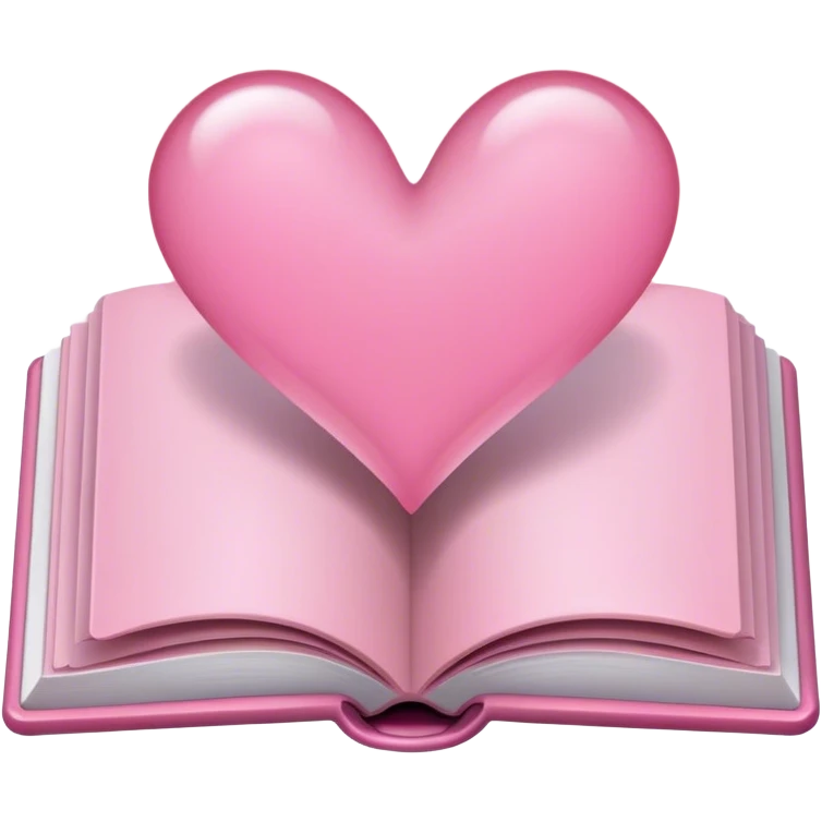 Romance book light pink  emoji