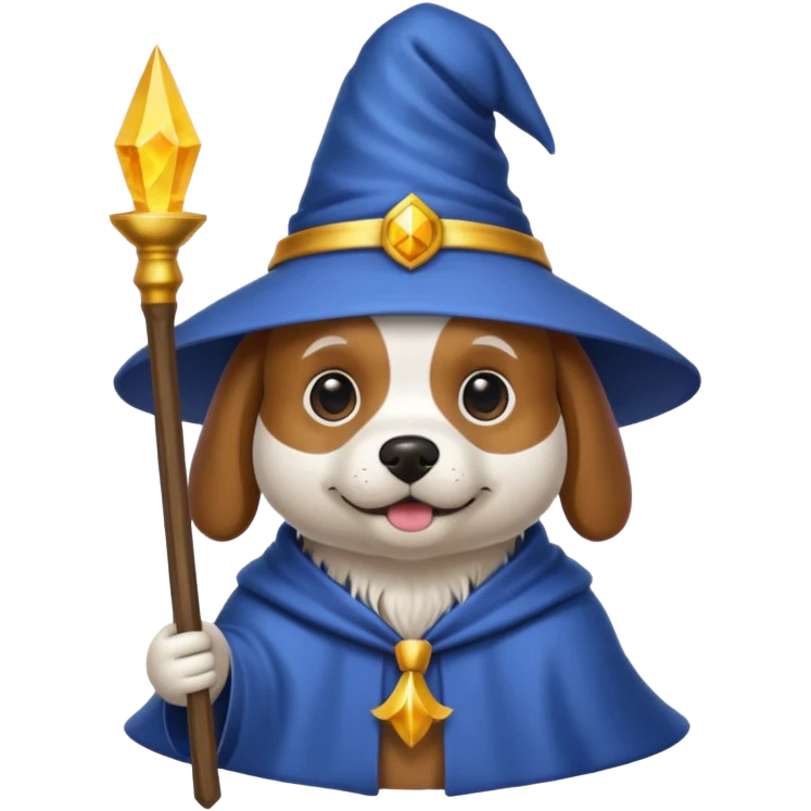 Dog wizard emoji