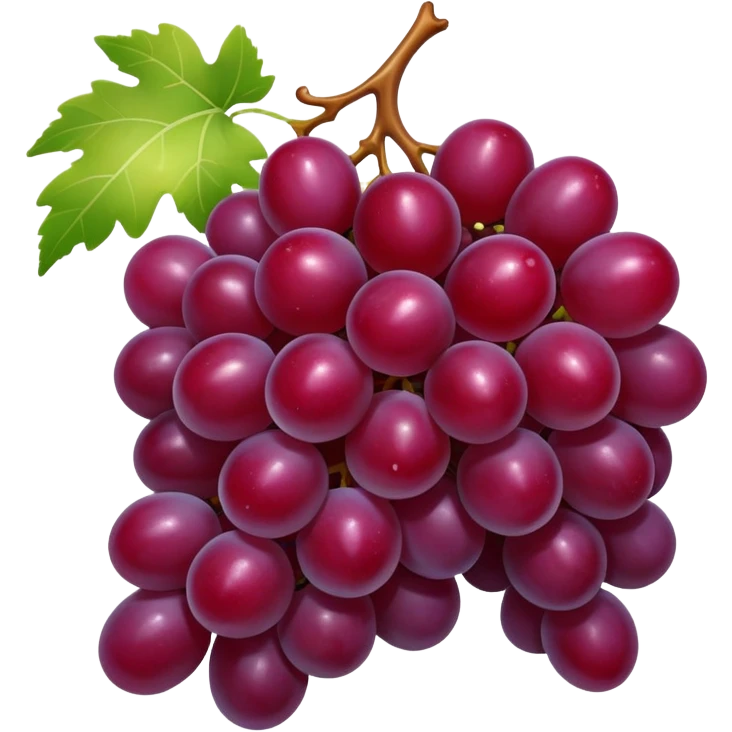 red grape cluster with shine emoji