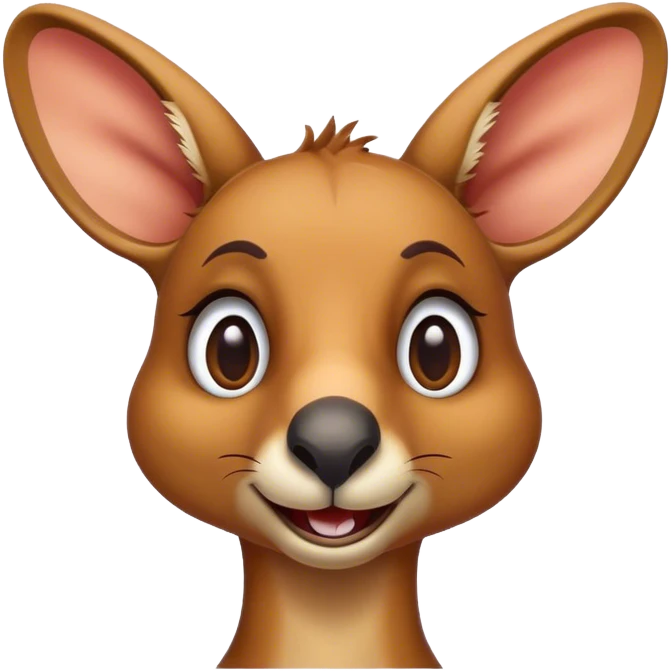 Cinematic Realistic Comical Kangaroo Portrait Emoji, Head tilted dramatically with an exaggeratedly amused expression, featuring a striking, richly textured tawny coat with bold natural markings and wide, expressive eyes full of playful disbelief, rendered with lifelike precision and dynamic natural light, high shine, dramatic yet playful, styled with an air of cheeky outback mischief, soft glowing outline, capturing the essence of a spirited and over‐the‐top kangaroo that looks ready to bound its way into viral fame! emoji