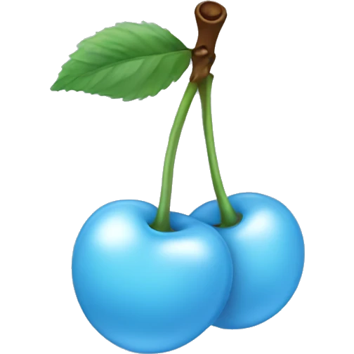 pastel blue cherries emoji