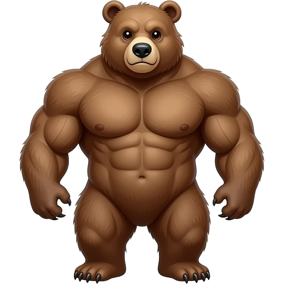 Fat Muscle bear emoji