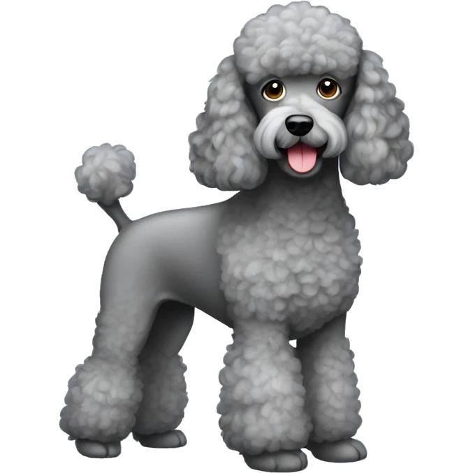 gray poodle emoji