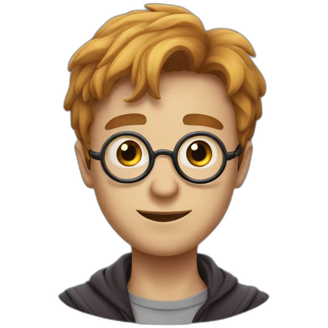 A planet with the face of Harry Potter. emoji